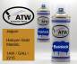 Preview: Jaguar, Halcyon Gold Metallic, 1AW / GAU / 2215: 400ml Sprühdose + 400ml Klarlack - Set, von ATW Autoteile West.